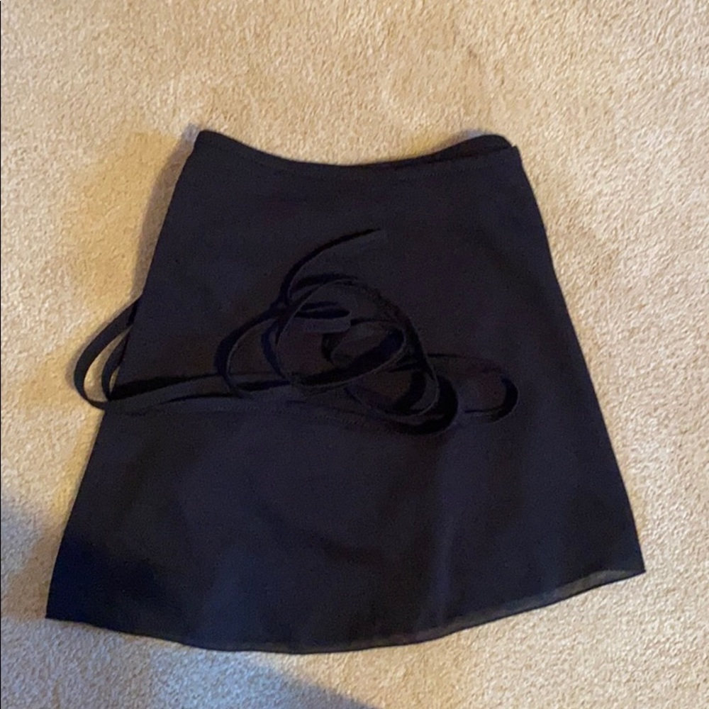 Black ballet wrap skirt